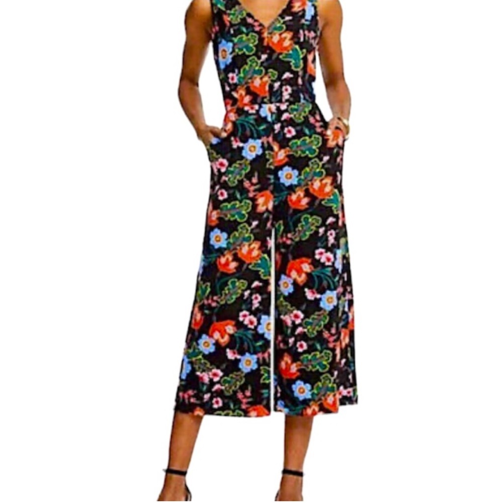 Ann Taylor Factory | Floral Wide Leg Jumpsuit